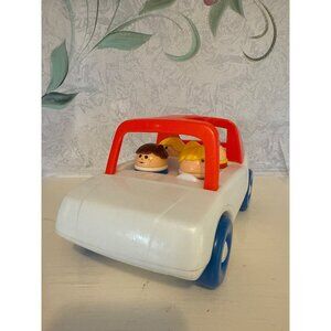 Vintage Little Tikes Cozy Coupe Car With 4 Chunky People Figures